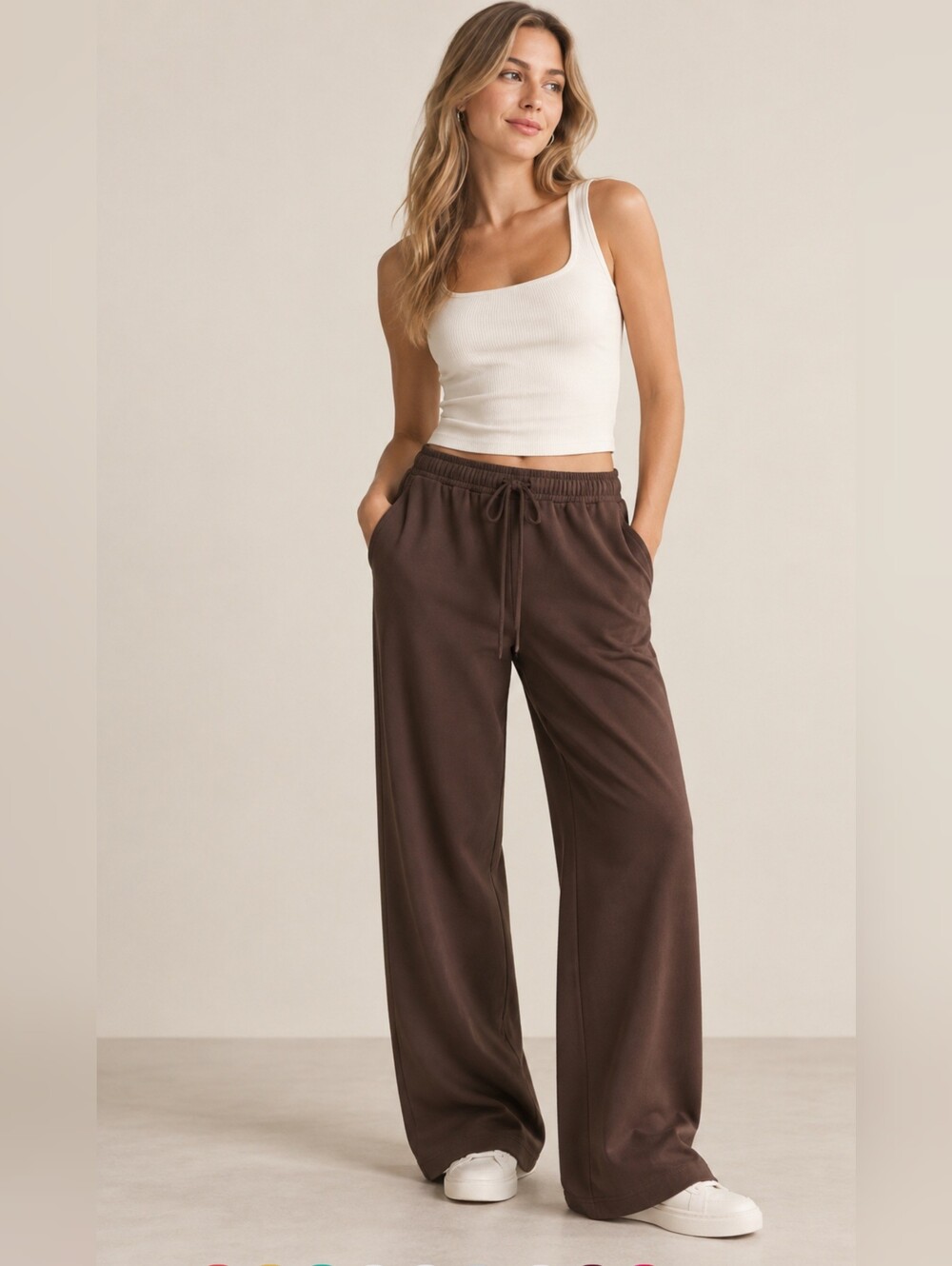 Abercrombie & Fitch Women’s Wide Leg Pull-On Pants Brown M